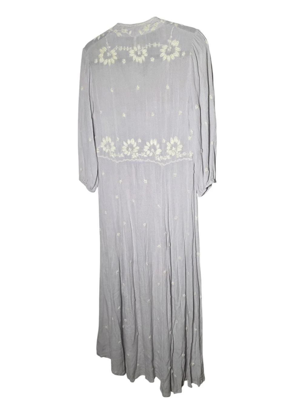 Free People Embroidered Fable Maxi Dress Lilac Floral Size XS